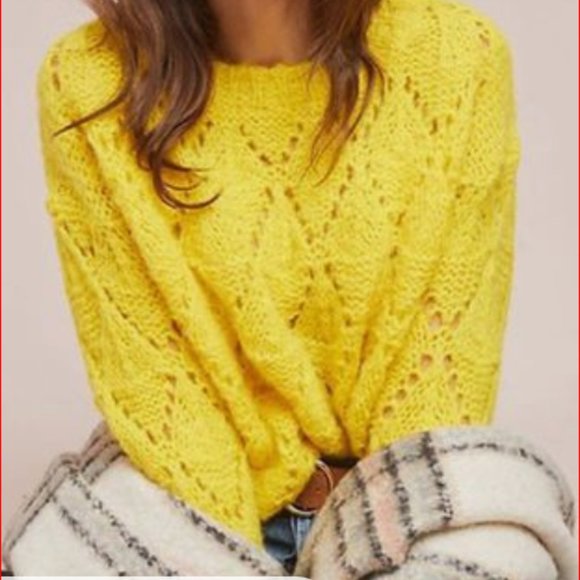 Anthropologie Sweaters - ANTHROPOLOGIE  SLEEPING ON SNOW SWEATER YELLOW